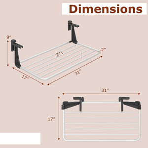 Portable Clothes Drying Rack Aluminum Towel Rack with Adjustable and Foldable Brackets view 5