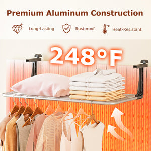 Portable Clothes Drying Rack Aluminum Towel Rack with Adjustable and Foldable Brackets view 6