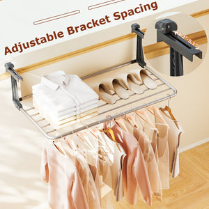 Portable Clothes Drying Rack Aluminum Towel Rack with Adjustable and Foldable Brackets view 7