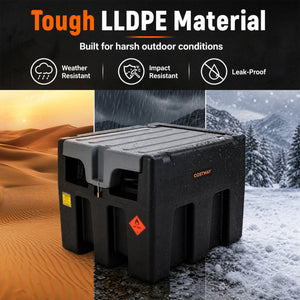 Portable Diesel Tank 53 Gallon with 13.2 GPM Flow Rate for Transportation-Black view 9