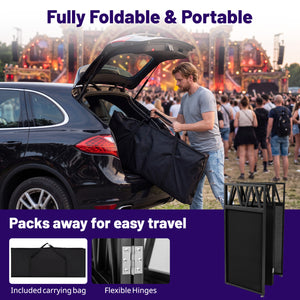 Portable DJ Booth with Black Scrims and Carrying Bag-Black view 6