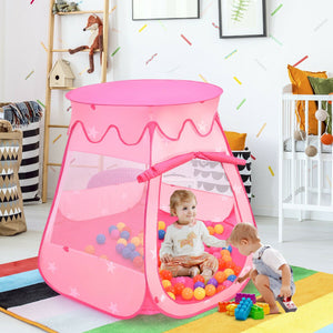 Pink Portable Kid Play House Play Tent with 100 Balls view 6
