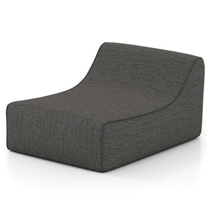 Portable L-Shaped Inflatable Lazy Sofa with Detachable Cover-Gray