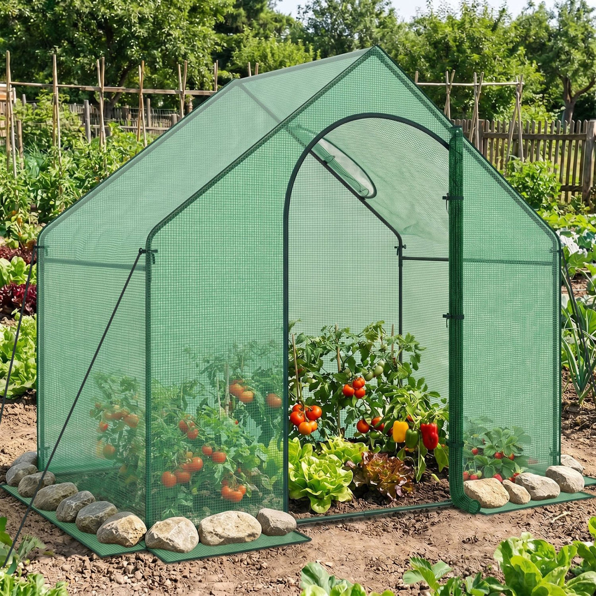 Portable Outdoor Warm House with PE Cover and Roll-up Zippered Door view 2