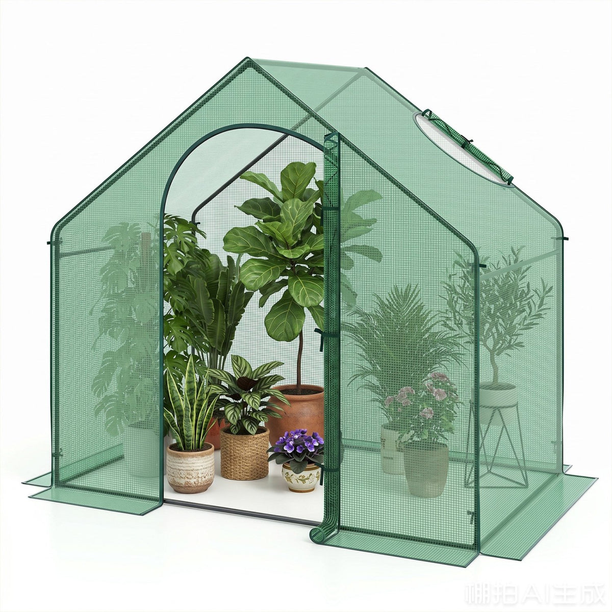 Portable Outdoor Warm House with PE Cover and Roll-up Zippered Door view 4