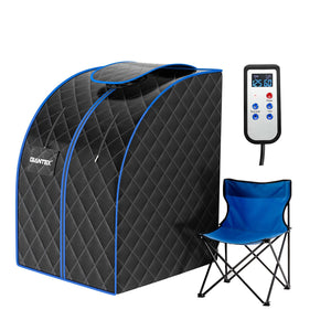 Portable Personal Far Infrared Sauna with Heating Foot Pad and Chair-Black view 4