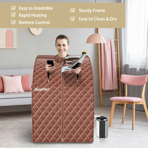 Portable Personal Steam Sauna Spa with 3L Blast-proof Steamer Chair-Coffee view 7