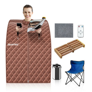 Portable Personal Steam Sauna Spa with 3L Blast-proof Steamer Chair-Coffee view 8