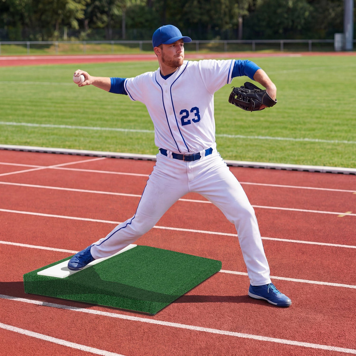 Portable Pitching Mound with Baseball Pitching EVA Carry Handle view 3