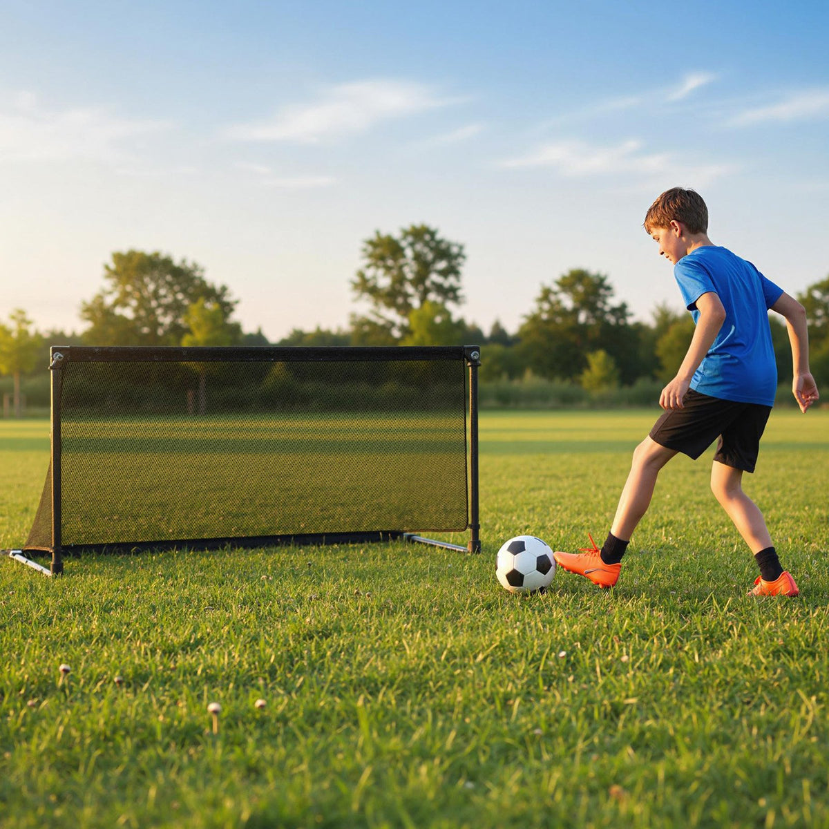 Portable POP Up Toddler Soccer Net with Metal Frame-L view 2