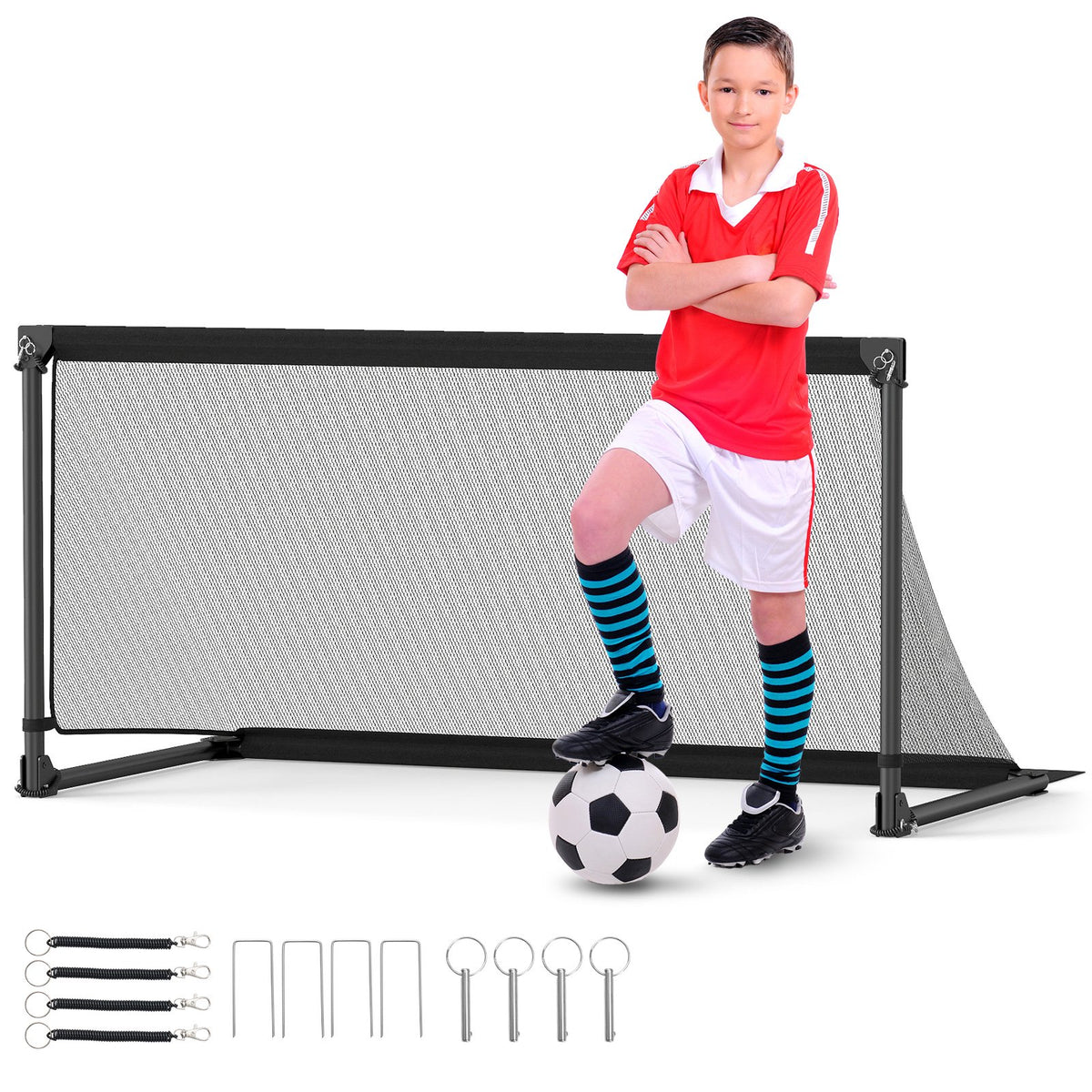 Portable POP Up Toddler Soccer Net with Metal Frame-L view 4