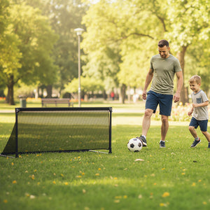 Portable POP Up Toddler Soccer Net with Metal Frame-M view 2