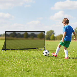 Portable POP Up Toddler Soccer Net with Metal Frame-M view 3