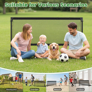 Portable POP Up Toddler Soccer Net with Metal Frame-M view 9