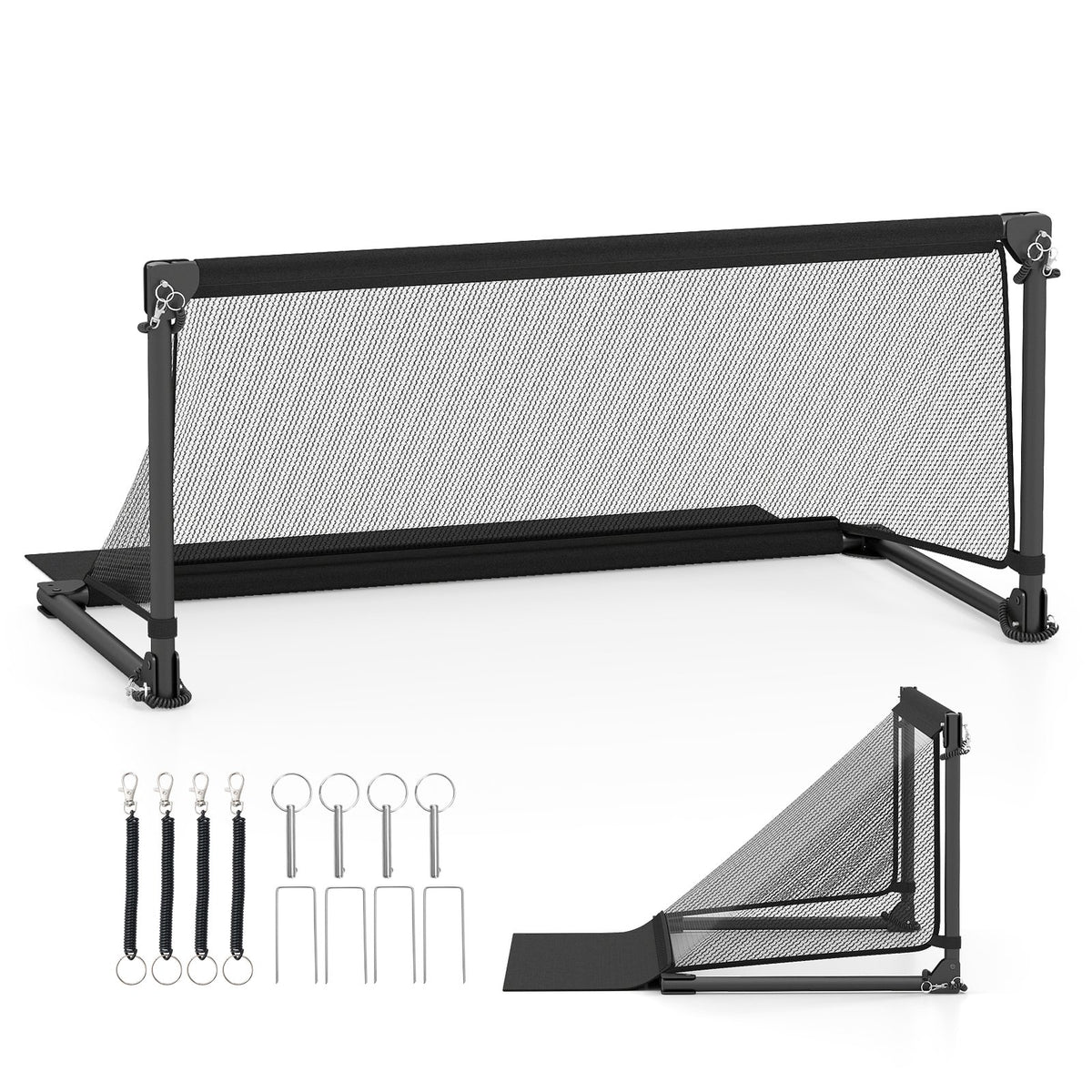 Portable POP Up Toddler Soccer Net with Metal Frame-S
