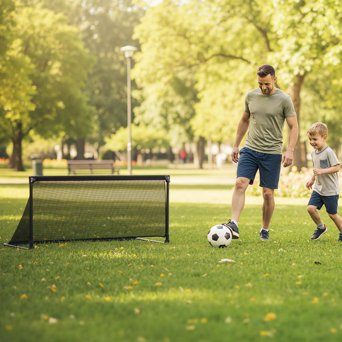 Portable POP Up Toddler Soccer Net with Metal Frame-S view 2