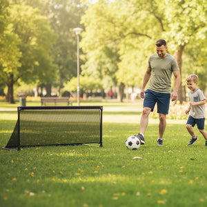 Portable POP Up Toddler Soccer Net with Metal Frame-S view 2