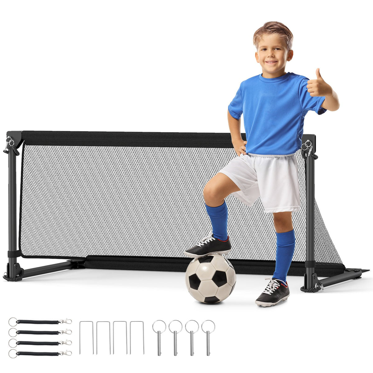 Portable POP Up Toddler Soccer Net with Metal Frame-S view 4
