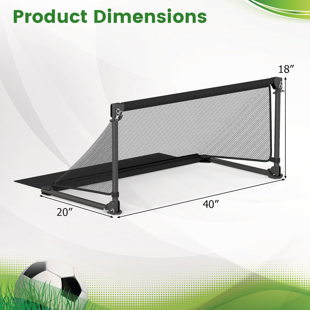 Portable POP Up Toddler Soccer Net with Metal Frame-S view 5
