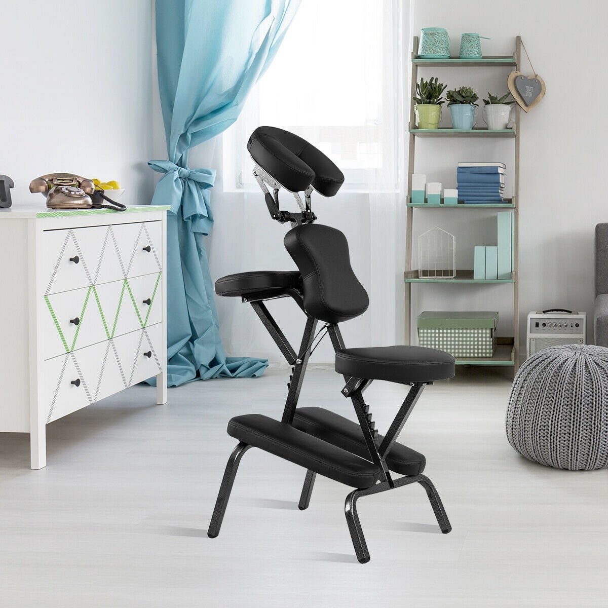 PU Leather Pad Travel Massage Chair with Carrying Bag view 2
