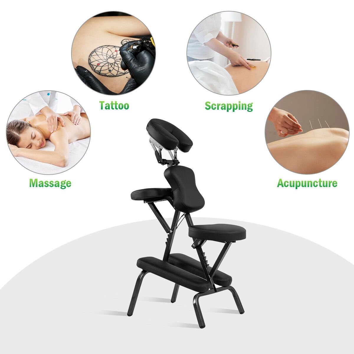PU Leather Pad Travel Massage Chair with Carrying Bag view 6
