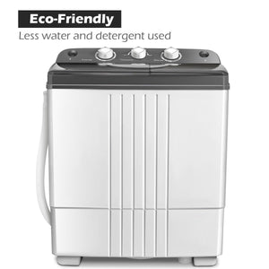 20 lbs Portable Semi-Automatic Twin-tub Washing Machine view 4
