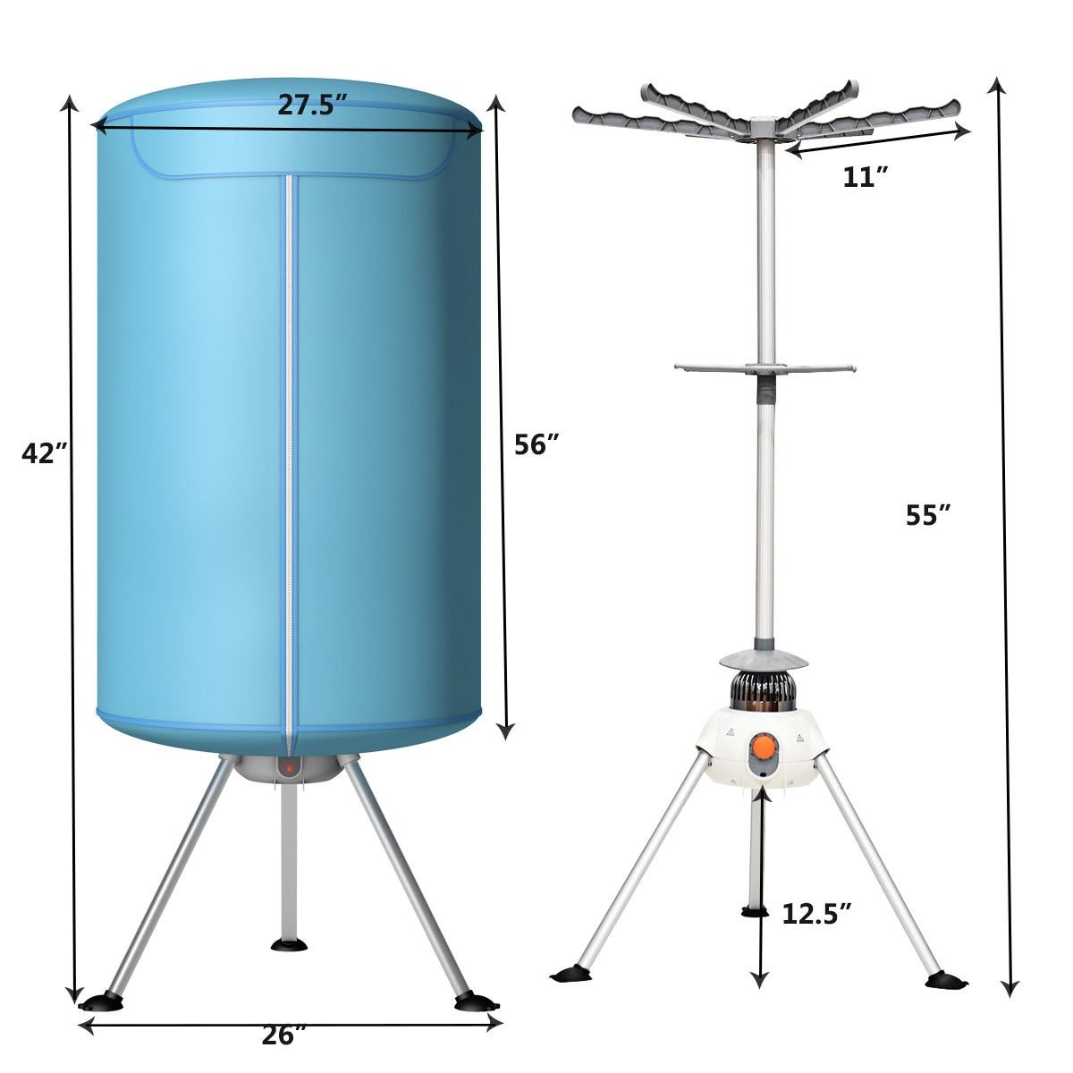 Portable Ventless Laundry Clothes Dryer view 5