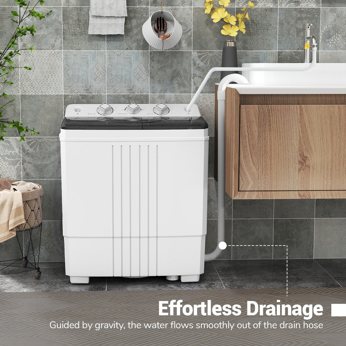 Portable Washing Machine for Dorms and Apartment-Black view 8