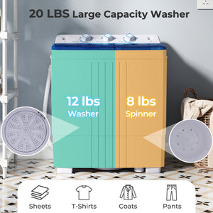 Portable Washing Machine for Dorms and Apartment-Blue view 7