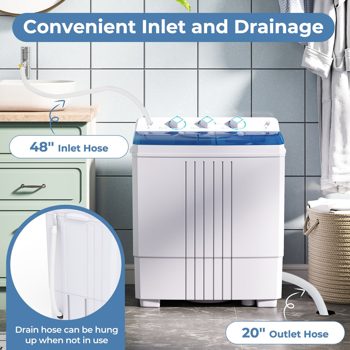 Portable Washing Machine for Dorms and Apartment-Blue view 9