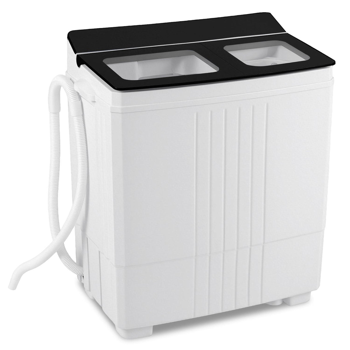 Portable Washing Machine with 12 LBS Washer and 8 LBS Spinner Combo for Apartments-Black view 4