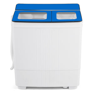 Portable Washing Machine with 12 LBS Washer and 8 LBS Spinner Combo for Apartments-Blue view 4