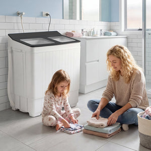 Portable Washing Machine with 18 LBS Washer and 8 LBS Spinner Combo-Gray view 2