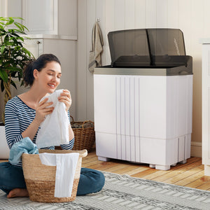 Portable Washing Machine with Built-in Drain Pump-Gray view 2