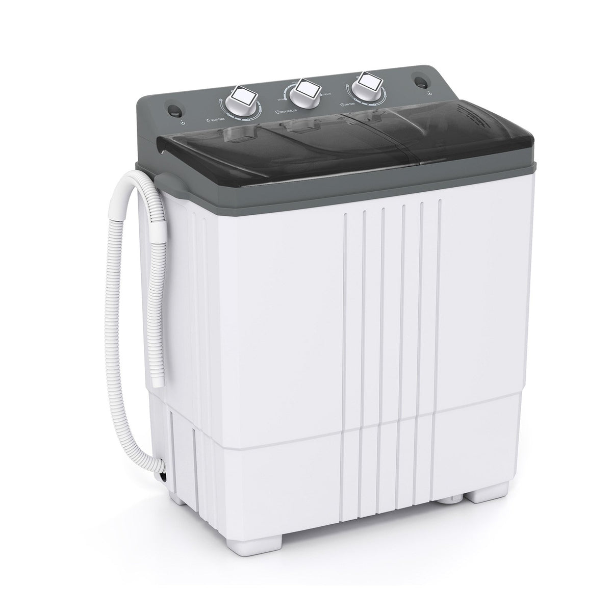 Portable Washing Machine with Built-in Drain Pump-Gray view 3