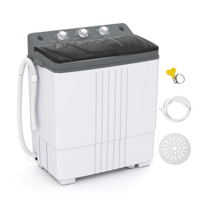 Portable Washing Machine with Built-in Drain Pump-Gray view 4