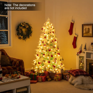 Pre-Lit Artificial Christmas Tree with Snow Flocked Branch Tips-S view 6
