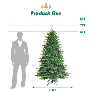 Pre-lit Artificial Hinged Christmas Tree with APP Controlled LED Lights-7' view 5
