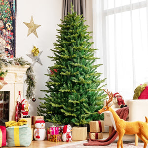 Pre-lit Artificial Hinged Christmas Tree with APP Controlled LED Lights-8' view 2