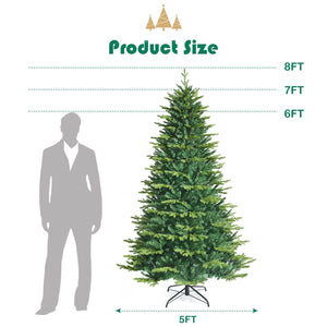 Pre-lit Artificial Hinged Christmas Tree with APP Controlled LED Lights-8' view 5