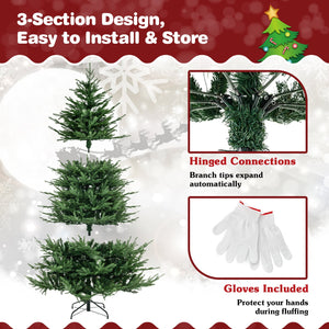 Pre-lit Christmas Tree with 280 Warm White LED Lights and 8 Lighting Modes-7 ft view 9