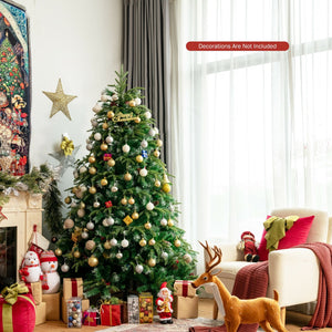 Pre-Lit Snowy Christmas Hinged Tree with Flash Modes and Multi-Color Lights-5 ft view 6