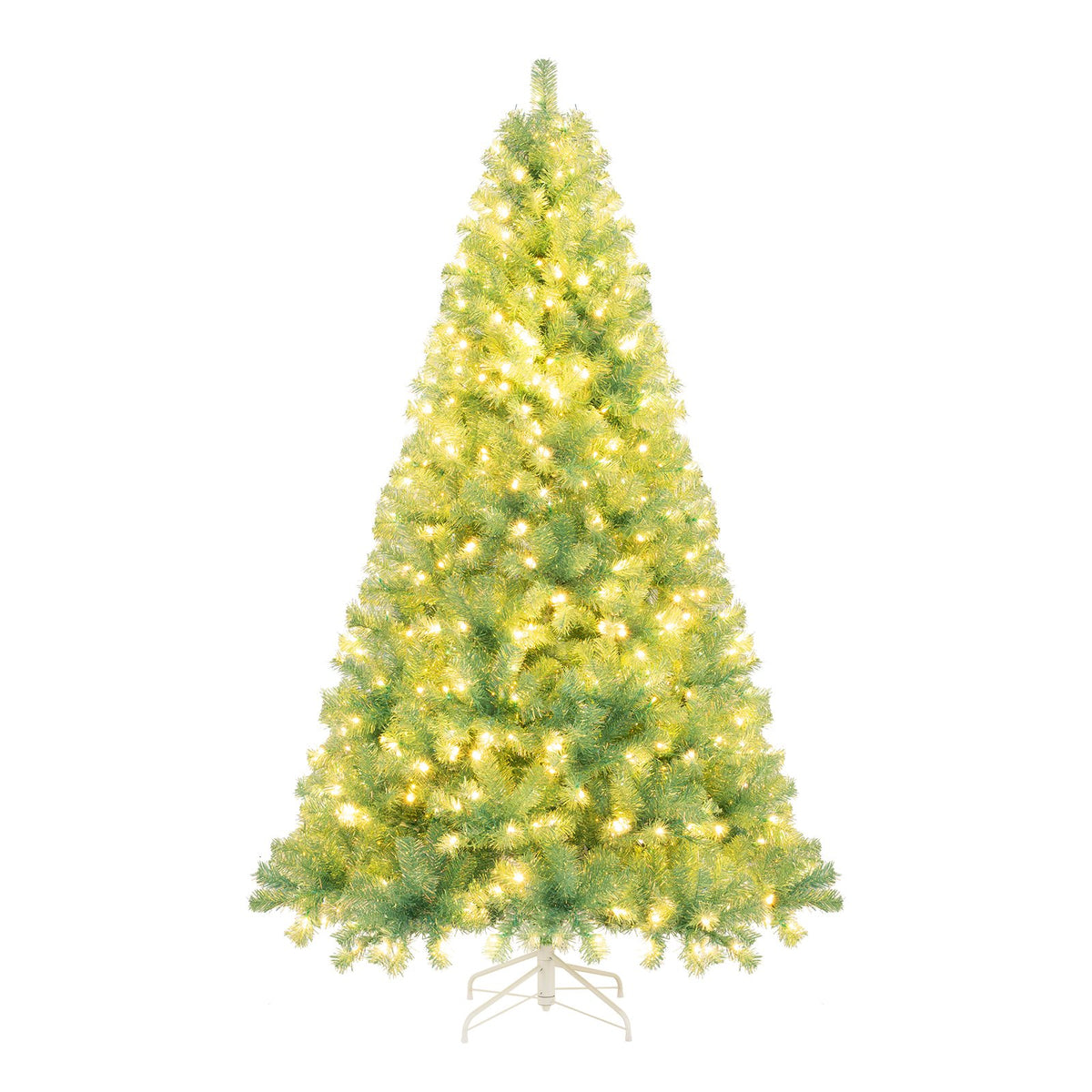 Pre-Lit Tinsel Christmas Tree Artificial Xmas Tree Home Office Party Seasonal Holiday Decoration-M