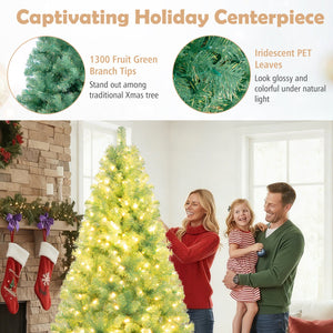 Pre-Lit Tinsel Christmas Tree Artificial Xmas Tree Home Office Party Seasonal Holiday Decoration-M view 7