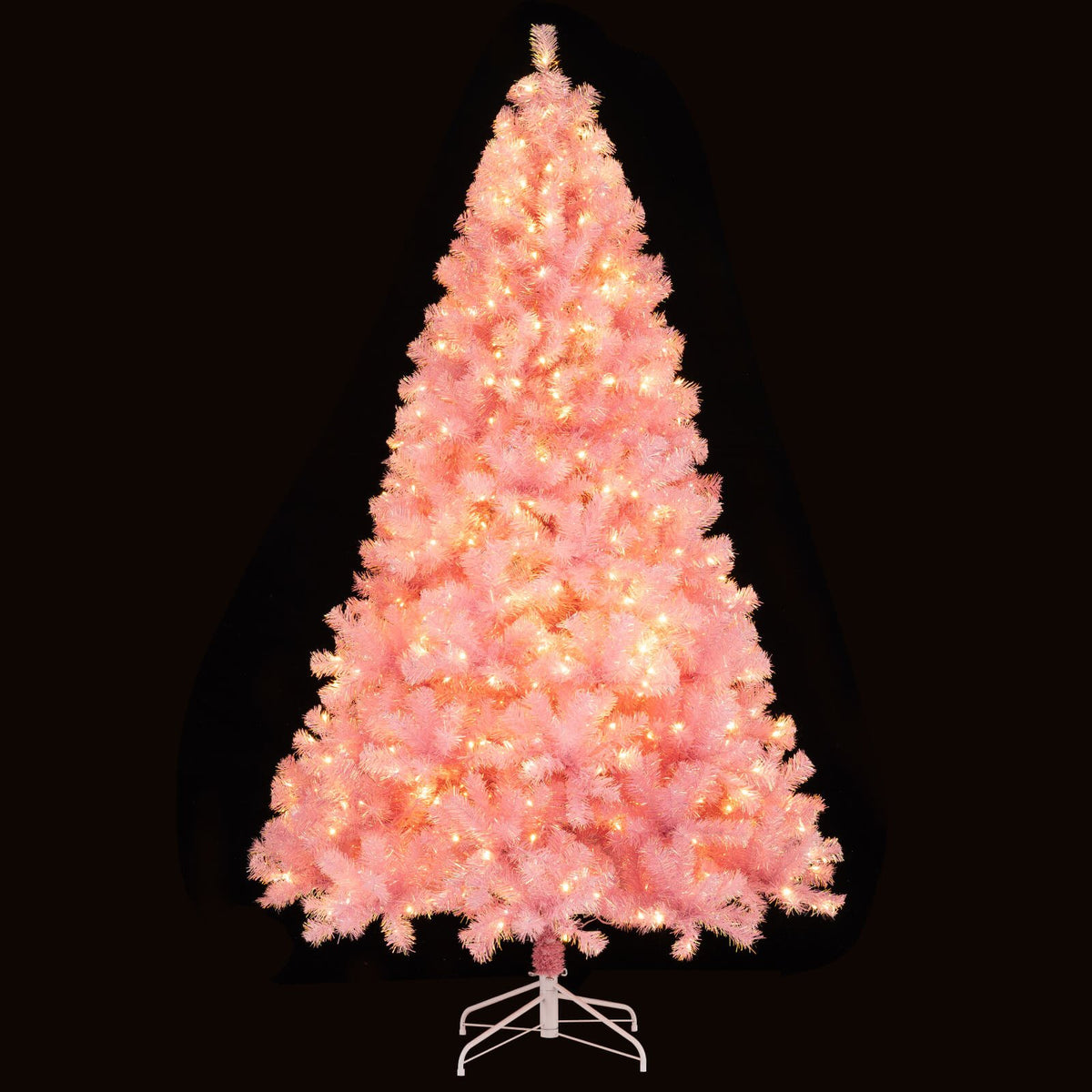 Pre-Lit Tinsel Christmas Tree Artificial Xmas Tree with Lush Branch Tips Holiday Decoration-7.5ft view 4