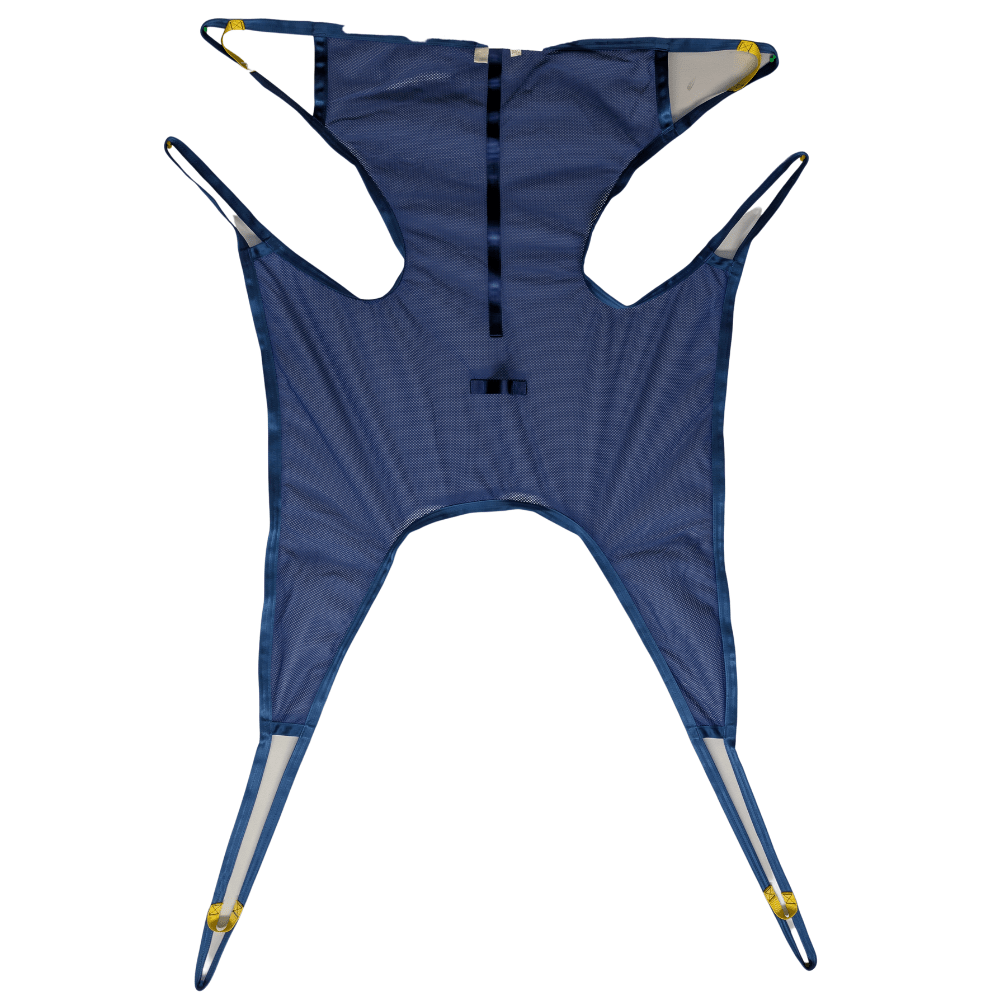 Premium Mesh Patient Lift Sling with Head Support, 4-Point