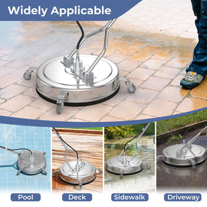 Pressure Washer Surface Cleaner Power Cleaner Attachment with Casters view 7