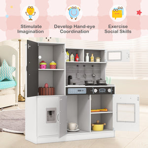Pretend Play Kitchen with Utensils for Kids Aged 3+-Silver view 6