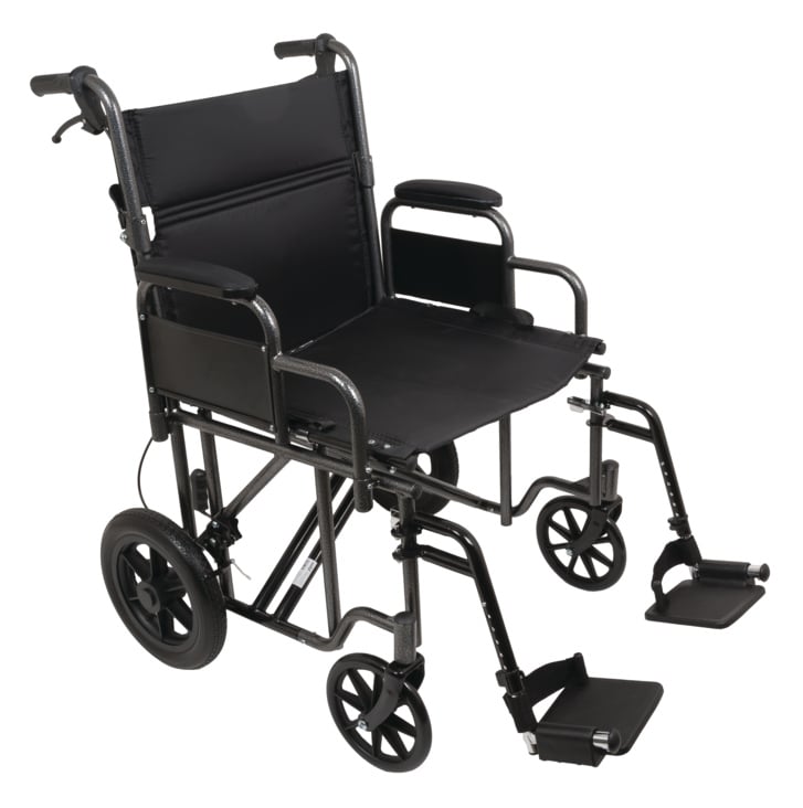 ProBasics TCS221612SV Bariatric Steel Transport Chair, 22" Seat