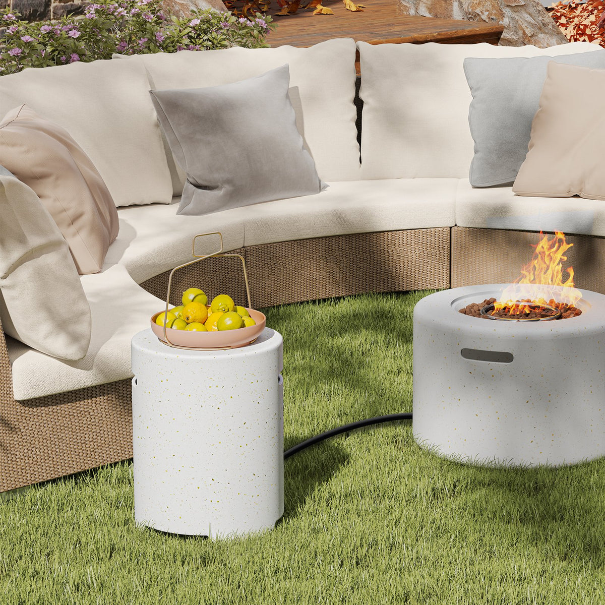 Propane Tank Cover Table with Side Handles and Protective Cover view 3